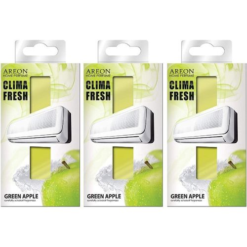 Clima Fresh Désodorisant Maison Pomme Verte Climatiseur Rafraichisseur d Air Green Apple Lot de 3