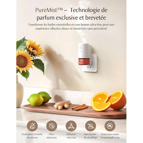 Diffuseur Huiles Essentielles Parfum Maison Sf101, Ultrasonique Sans Eau, 100% Végétal, Aromathérapie 120 Jours, Pour Maison, Hôtel, Studio, Jusqu¿À 100¿ - Brise De Provence 