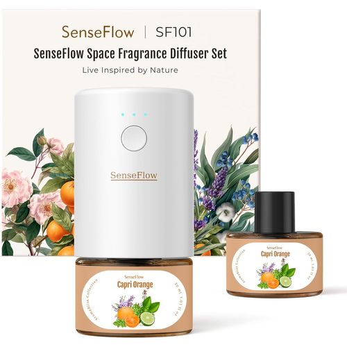 Diffuseur Huiles Essentielles Parfum Maison Sf101,Ultrasonique Sans Eau,100% Végétal,Aromathérapie 120 Jours,Pour Maison,Hôtel,Studio,Jusqu¿À 100¿-Orange De Capri 