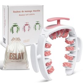 Eslay - Rouleau De Massage Anticellulite Manuel Amovible - Rose