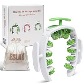 Eslay - Rouleau De Massage Anticellulite Manuel Amovible - Blanc