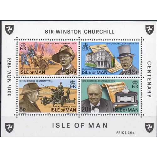 Ile De Man Timbre Sir Winston Churchill 1974