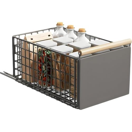Sjzg-Organisateur De Placard Coulissant, Panier Coulissant 23,5 Cm L X 39,5 Cm P, Rangement Robuste Pour Cuisine Et Salle De Bain, Tiroirs Coulissants Pour Sous-Évier Ou Commode