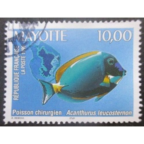 Mayotte N°74 Poisson Oblitéré