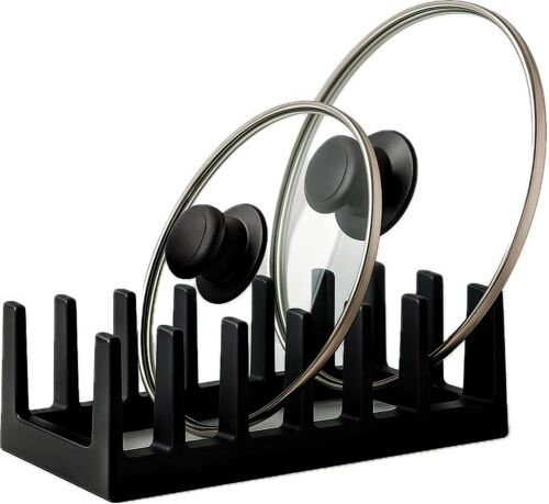 Sjzg-Support De Couvercle De Casserole, Rangement De Cuisine, Porte-Vaisselle Pour Tiroir (Noir Pur)