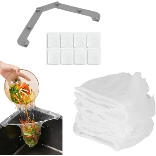 Sjzg-Crépines Vidange, Support Rangement Triangulaire, Panier Rangement Pour Évier Cuisine, Organisateur D'évier, Panier Suspendu D'angle, Panier Filtrant Triangulaire, Crépine Douche, Baignoire
