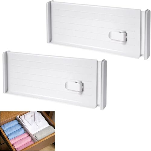 Sjzg-Séparateurs De Tiroir Réglable 2 Pièces Tiroir Rangement Séparateurs De Tirage Separateur Tiroir Cuisine Organisateur De Tiroir Diviseurs D'organisateur De Tiroir Aménagement Tiroir