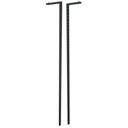 Crémaillère double perforation arrière Clarence droite - 40x20mm - H2400 mm - noir BOHNACKER