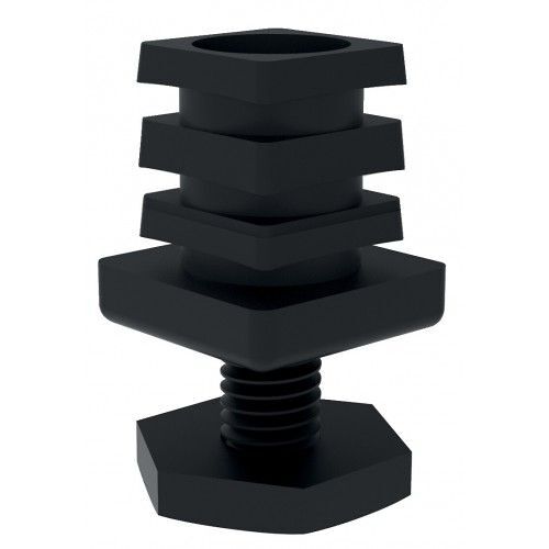 Pied réglable pour profil AIRGO - hauteur 5 à 24 mm - noir SEED