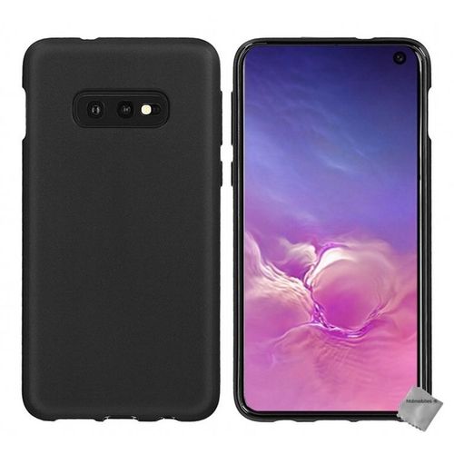 Housse Etui Coque Pochette Silicone Gel Fine Pour Samsung Galaxy S10e + Film Ecran - Noir