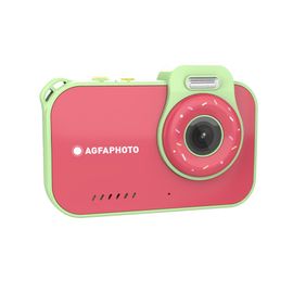 AgfaPhoto Realikids Cam Waterproof 2 ¿ Appareil Photo Enfant Étanche 12MP, Vidéo HD, Mode Selfie, Filtres et Cadres, Jeux Intégrés, Batterie Lithium - Rouge