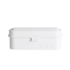 KODAK Film Case (135) - Boîtier Compact en Acier pour 5 Rouleaux de Film 135 mm, Capot Amovible, Design Années 70, Protection Poussière et Humidité - Blanc