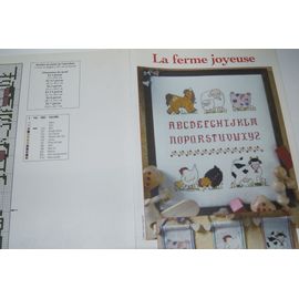 Grille Point De Croix "La Ferme Joyeuse " Et "Panier Romantique"
