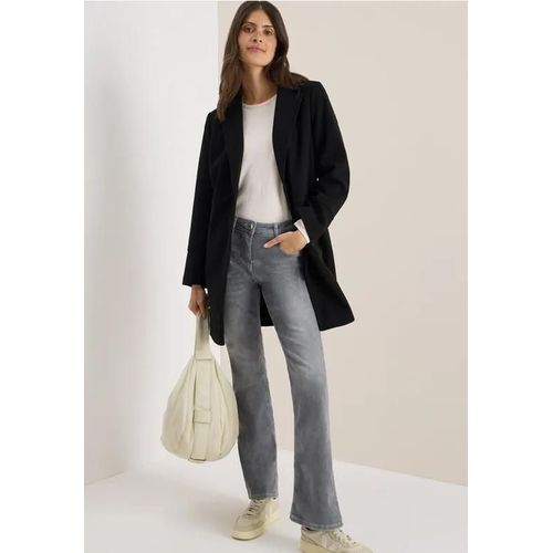Cecil Femme Manteau À Revers Aspect Laine In Noir, Gr: Xl