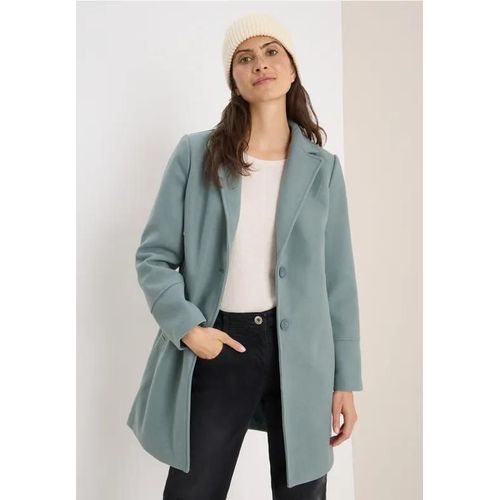 Cecil Femme Manteau À Revers Aspect Laine In Vert, Gr: Xxl