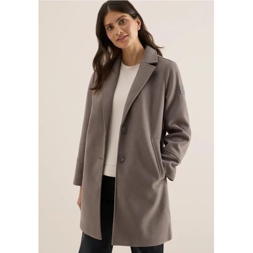Cecil Femme Manteau À Revers Aspect Laine In Marron, Gr: Xxl