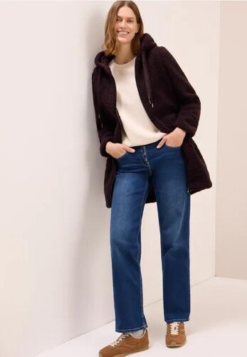 Cecil Femme Manteau Teddy Avec Capuche In Rouge, Gr: Xl