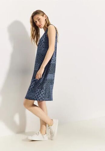 Cecil Femme Robe À Imprimé Patchwork In Bleu, Gr: Xxl