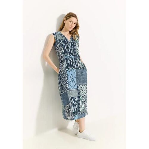 Cecil Femme Robe À Imprimé Patchwork In Bleu, Gr: Xxl