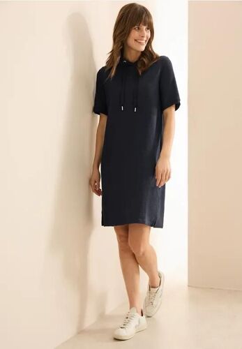Cecil Femme Robe Structurée Avec Capuche In Bleu, Gr: S