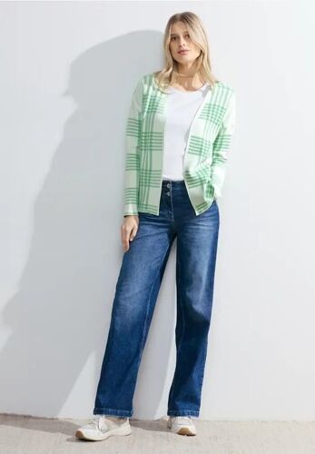 Cecil Femme Cardigan À Carreaux In Vert, Gr: Xl