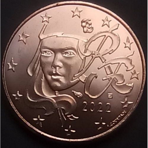 France 5 Centime D'Euro, 2022 Sortie D'Un Rouleau