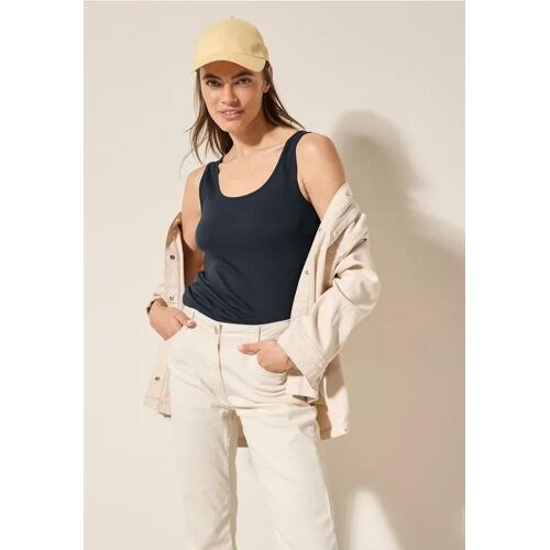 Cecil Femme Top De Base In Bleu, Gr: M