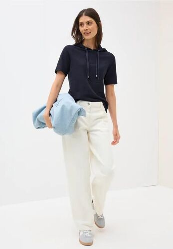Cecil Femme Sweat À Capuche Bouclé Slub In Bleu, Gr: L