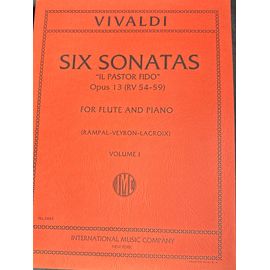 Vivaldi 6 Sonates « Il Pastor Fido » Opus 13 Pour Flûte Et Piano Volume 1 