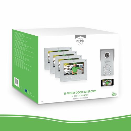 Interphone de porte vidéo Wifi IP - 4 Appartements (DV477IP4)