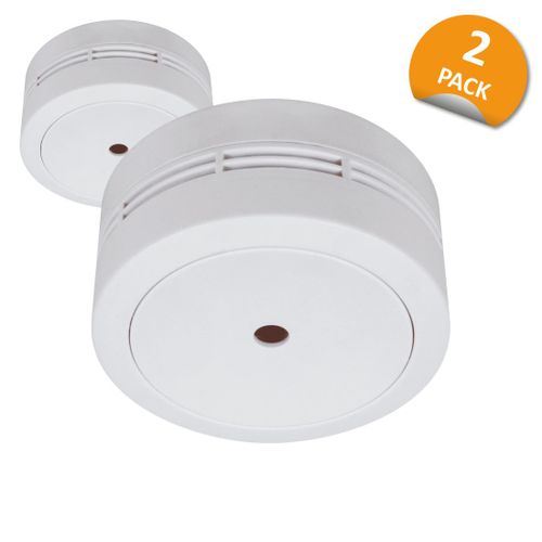 Lot de 2 mini-détecteurs de fumée ELRO FS7810 avec pile de 10 ans - Convient également pour les caravanes, les camping-cars et les bateaux - Conforme à la norme européenne EN14604