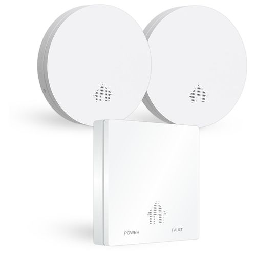 ELRO FF4610 Kit anti-incendie design - 2X Détecteur de fumée ultra-plat & Détecteur de monoxyde de carbone ultra-plat