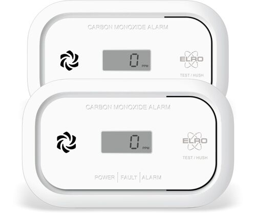 Pack de 2 Détecteurs de Monoxyde de Carbone | Capteur 10 Ans | Avec Affichage | 2 Pièces (FC5003)