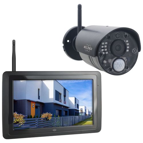 ELRO CZ40RIPS Set de caméras de sécurité Full HD sans fil - Caméra de surveillance Full HD 1080p avec écran 7"" et application