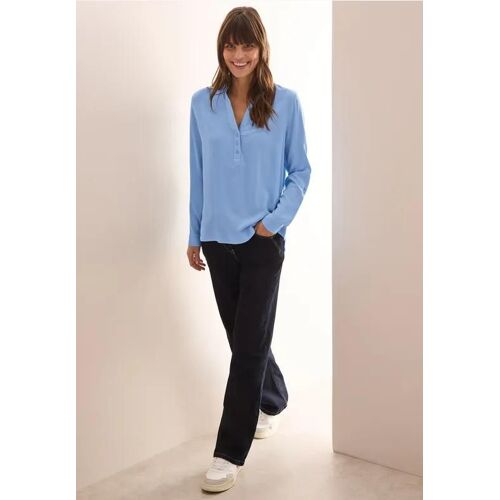 Cecil Femme Blouse En Couleur Unie In Bleu, Gr: Xxl