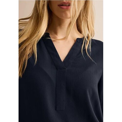 Cecil Femme Blouse En Couleur Unie In Bleu, Gr: Xs