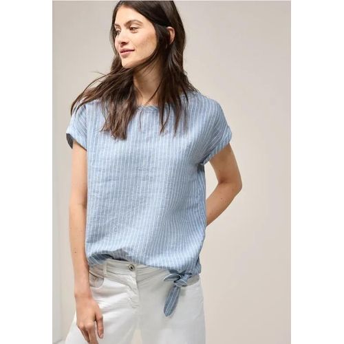 Cecil Femme Chemisier En Lin In Bleu, Gr: Xxl