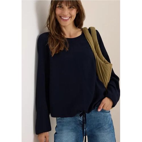 Cecil Femme Blouse Avec Cordon De Serrage In Bleu, Gr: Xxl