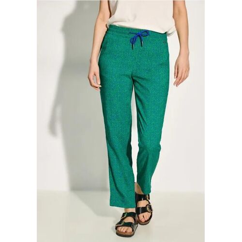 Cecil Femme Pantalon Imprimé Confortable In Vert, Gr: M