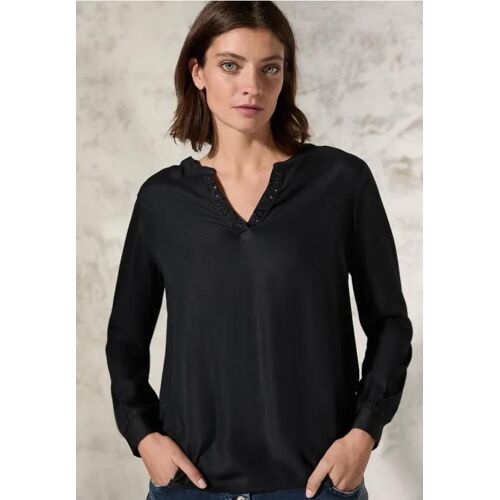 Cecil Femme Blouse Avec Détails In Noir, Gr: M