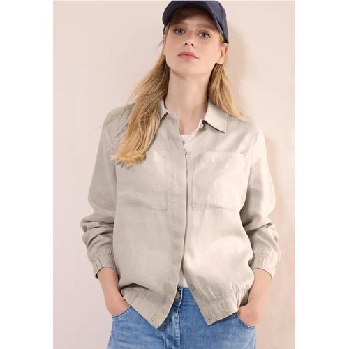 Cecil Femme Blouson En Lin Avec Col Chemise In Beige, Gr: M