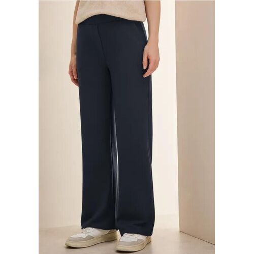 Cecil Femme Pantalon Basic Wide Legs In Bleu, Gr: Xxl