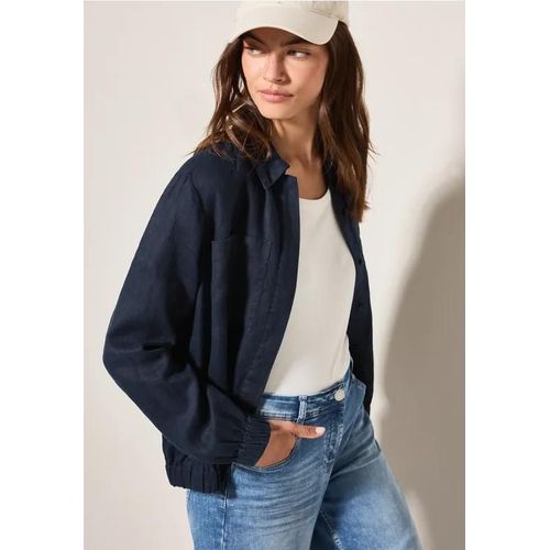 Cecil Femme Blouson En Lin In Bleu, Gr: Xxl