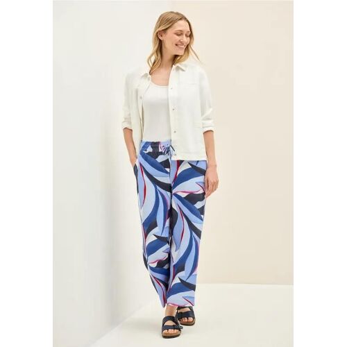Cecil Femme Pantalon 7/8 En Sergé Structuré In Bleu, Gr: M
