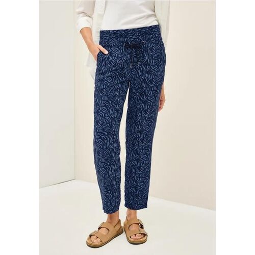 Cecil Femme Pantalon Loose Fit À Motifs In Bleu, Gr: Xxl