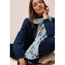 Cecil Femme Foulard Plissé À Motifs In Bleu, Gr: One Size