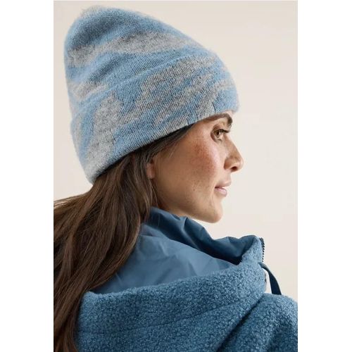 Cecil Femme Bonnet Avec Motif Zèbre In Bleu, Gr: One Size