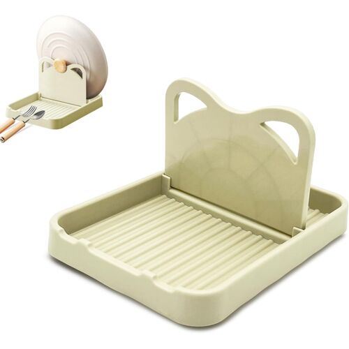 Sjzg-Support Pliable Pour Couvercle De Poêle Avec Tampon Anti-Goutte, Résistant À La Chaleur, Design Multi-Usages, Organisateur De Cuisine Peu Encombrant Pour Louches, Pinces, Spatules
