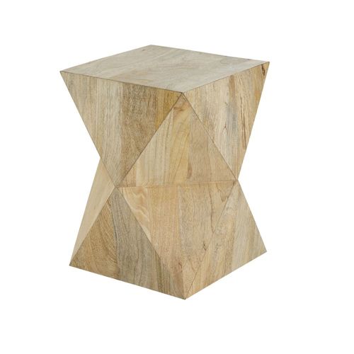 Bout De Canapé Prisme En Bois De Manguier Massif