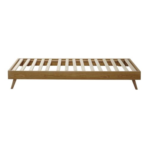 Lit Vintage Blanc 140x190 Avec Sommier À Lattes